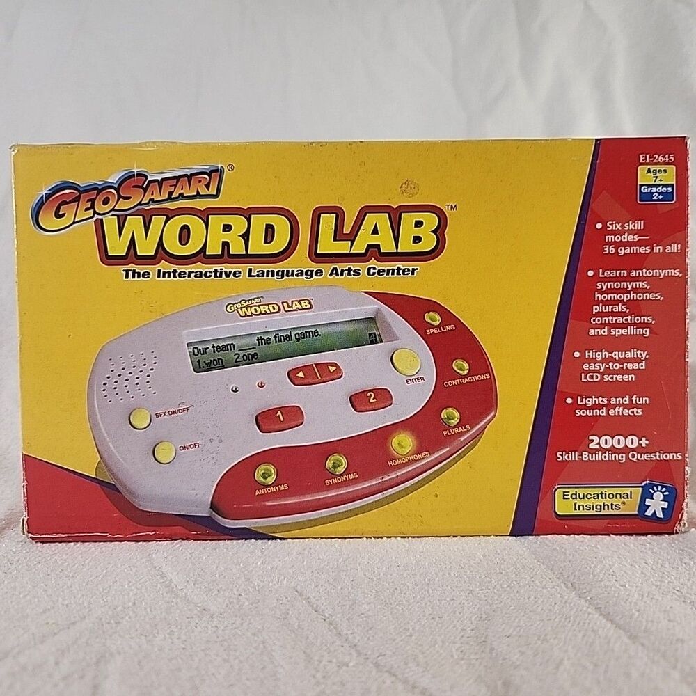 WORD LAB GeoSafari Educational Insights New in Box RARE Language Skills Vintage